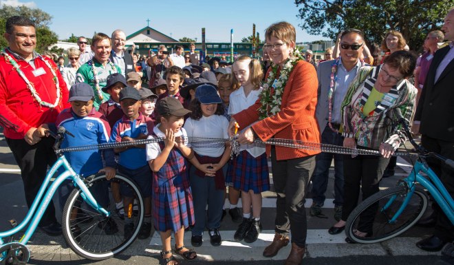 Bikes for Schools launch at Holy Cross School in Miramar